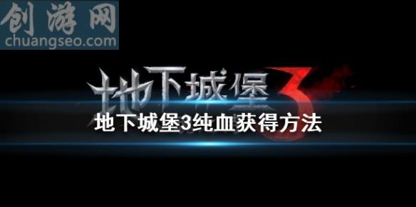 地下城堡3魂之诗纯血获得方法(纯血怎么获得)_地下城堡3魂之诗怎么玩