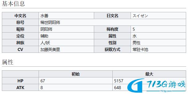 世界弹射物语稀世阴阳师水善如何样-稀世阴阳师水善详细介绍